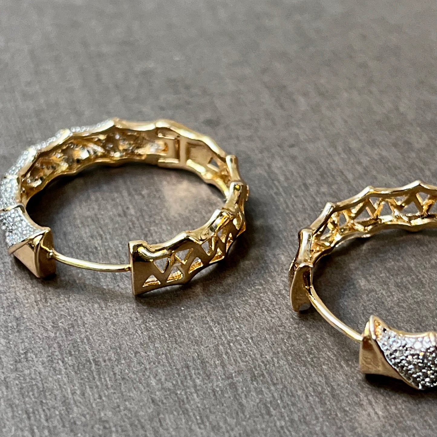 Chunky Twist with Micro Pavé Hoop Earrings