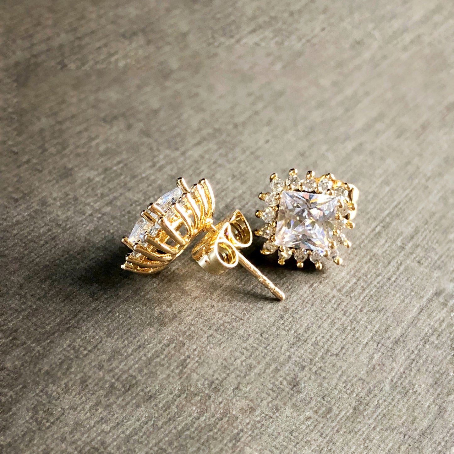 Radiant as the Sun Princess Cut Earrings