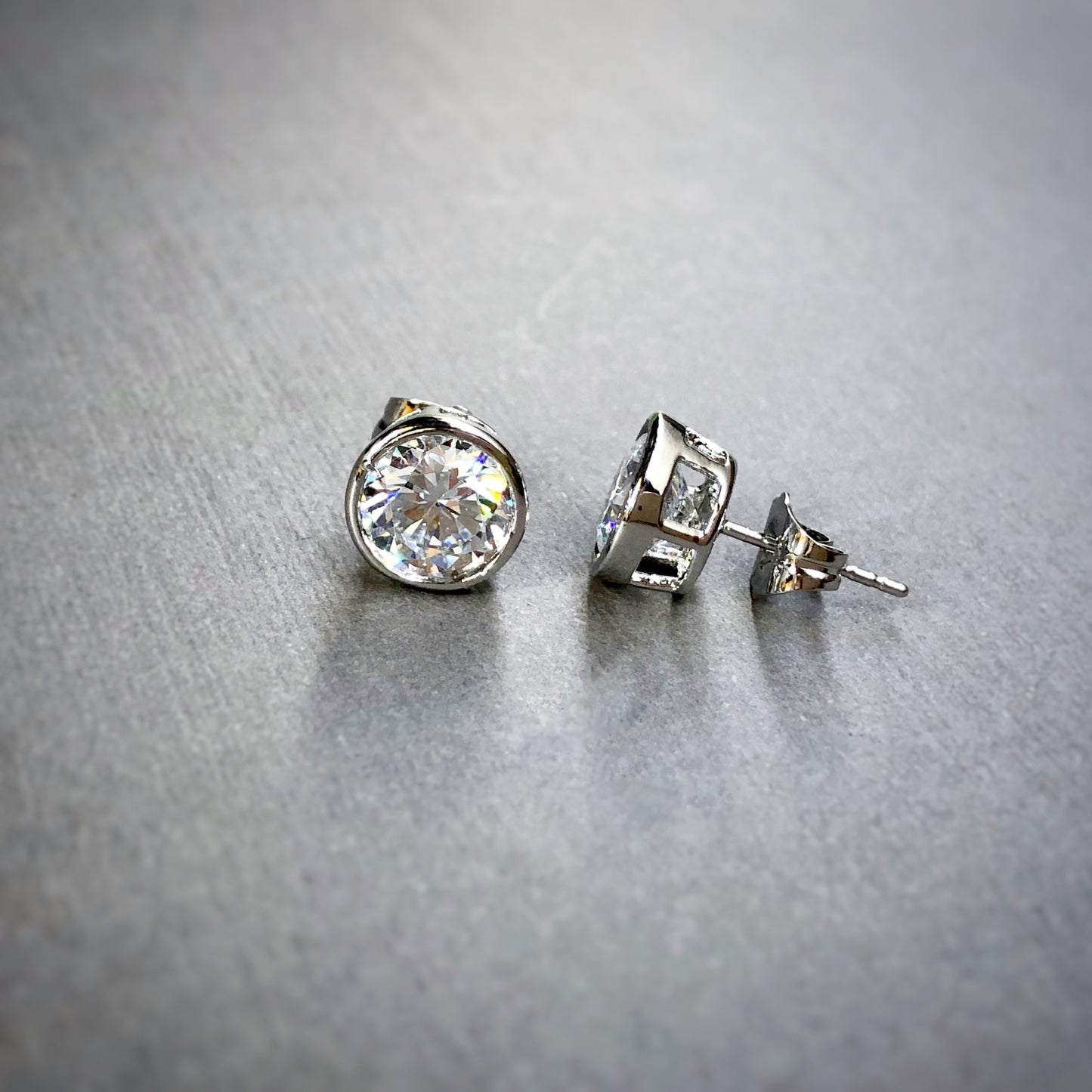 Classic Bezel Setting Earrings