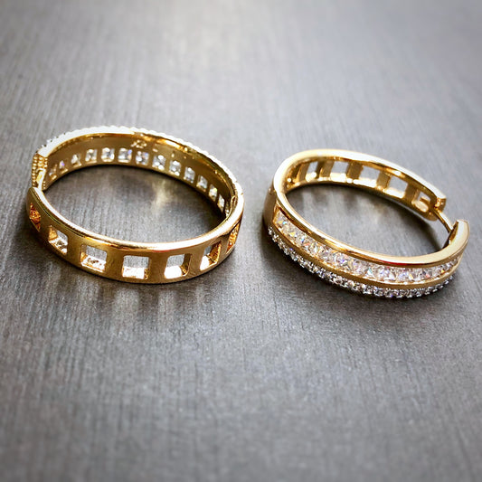 Dual Setting Chunky Hoop Earrings