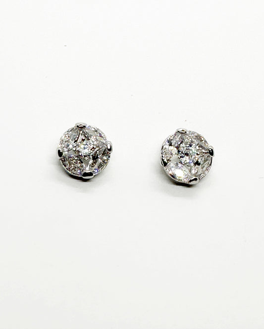 Classic Marquise Cut Illusion Stud Earrings
