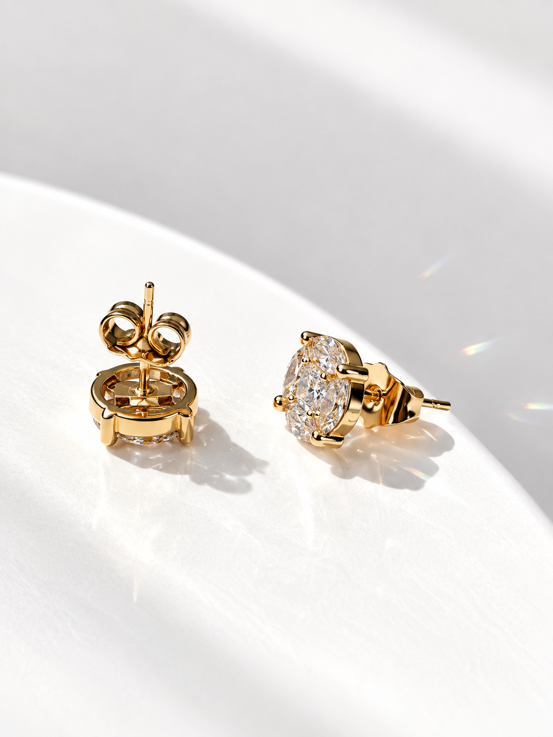 Classic Marquise Illusion Stud Earrings | Premium Zirconia