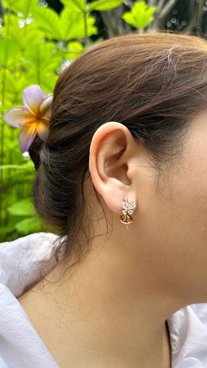 Elegant Gold-Coated Butterfly Earrings with Omega Back Lock