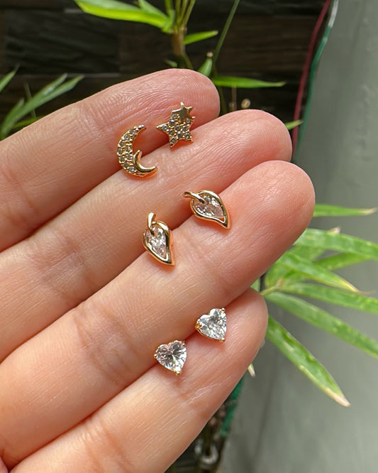 Minimalist Stud Earrings (Sold by 3-Pairs)