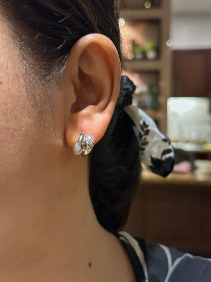 The Serpentina Pavé Huggies