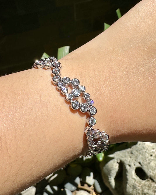 Secret Cross Cluster Tennis Bracelet
