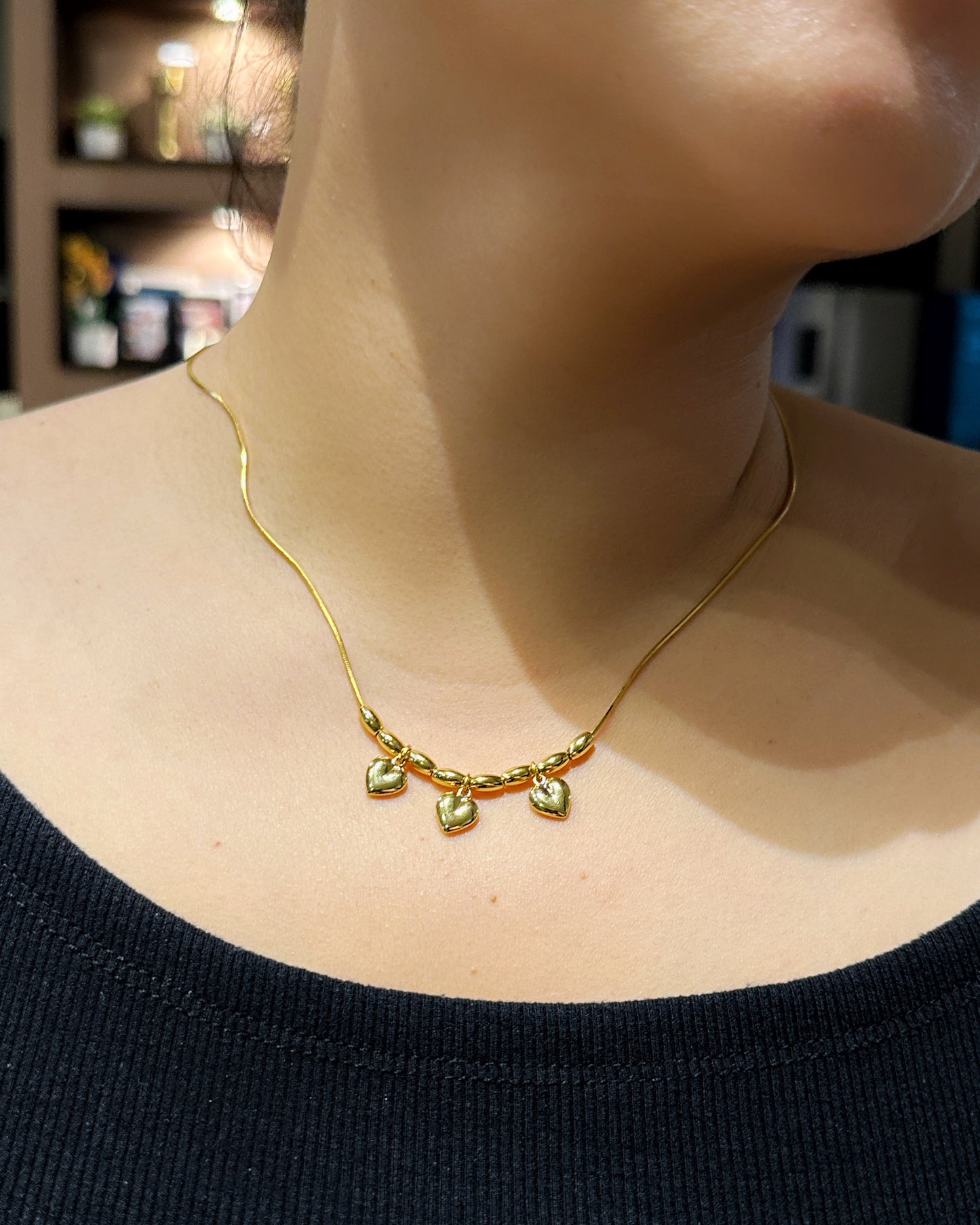Trinity Heart Pendant Necklace – 3 Hearts