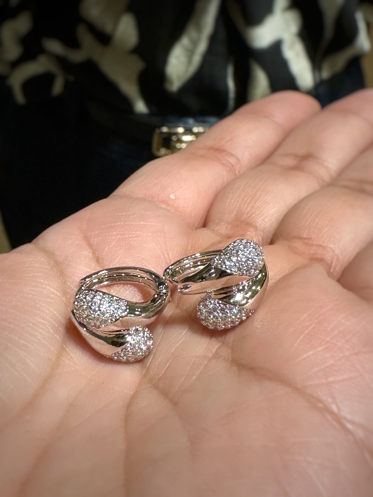 The Serpentina Pavé Huggies