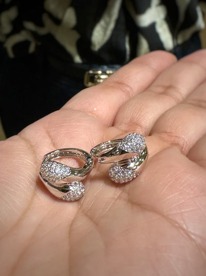 The Serpentina Pavé Huggies