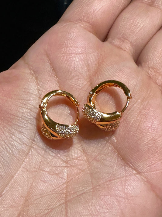 The Serpentina Pavé Huggies