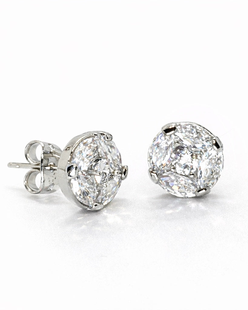 Classic Marquise Illusion Stud Earrings | 9mm | Premium Zirconia