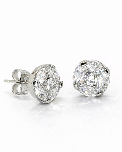 Classic Marquise Illusion Stud Earrings | 9mm | Premium Zirconia