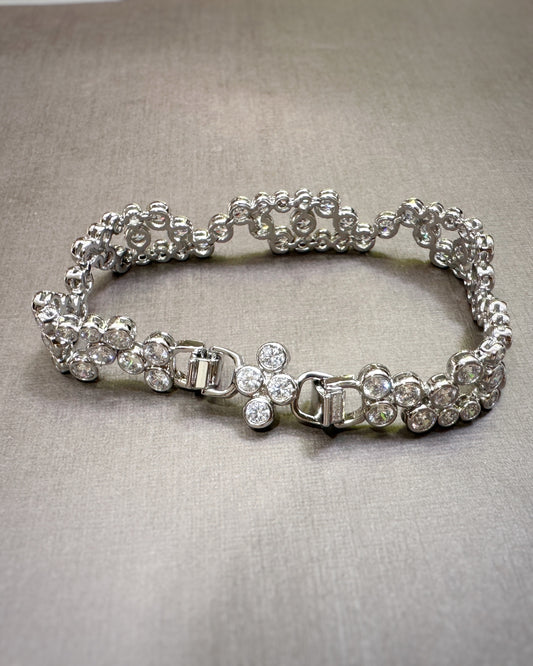 Secret Cross Cluster Tennis Bracelet