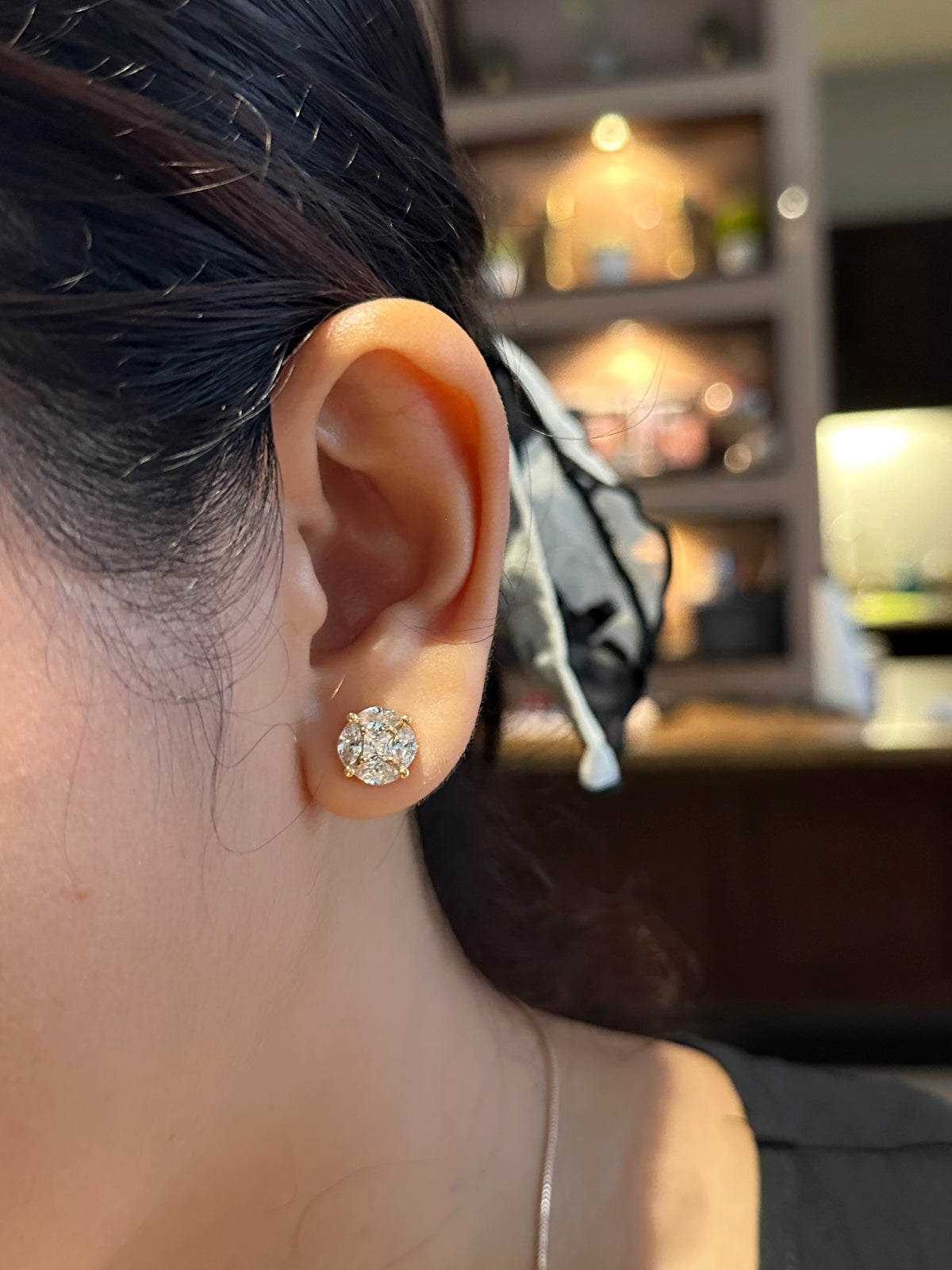 Classic Marquise Illusion Stud Earrings | Premium Zirconia