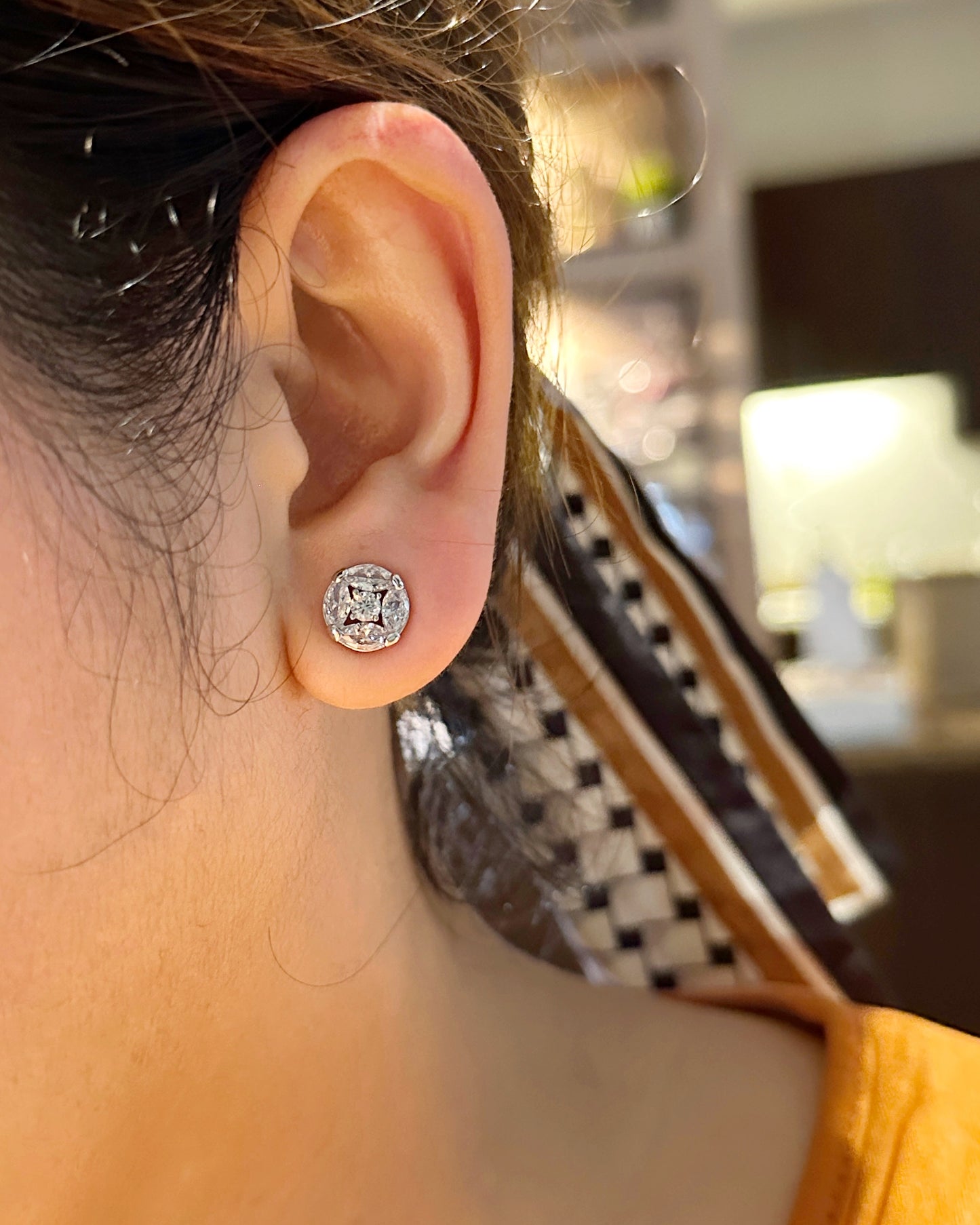 Classic Marquise Cut Illusion Stud Earrings