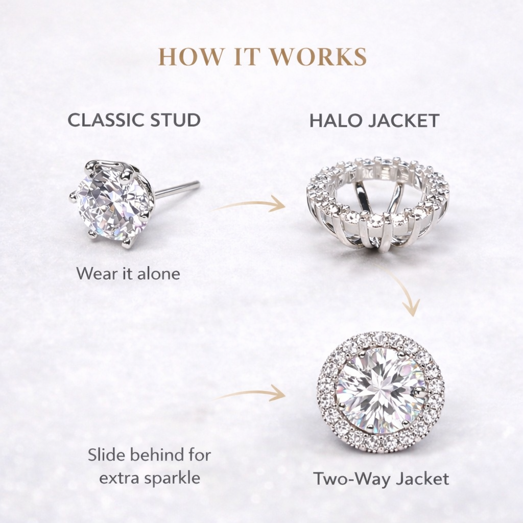 Two-Way Jacket Earrings