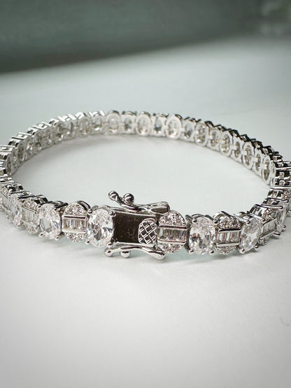Celeste Oval-Cut Baguette Bracelet