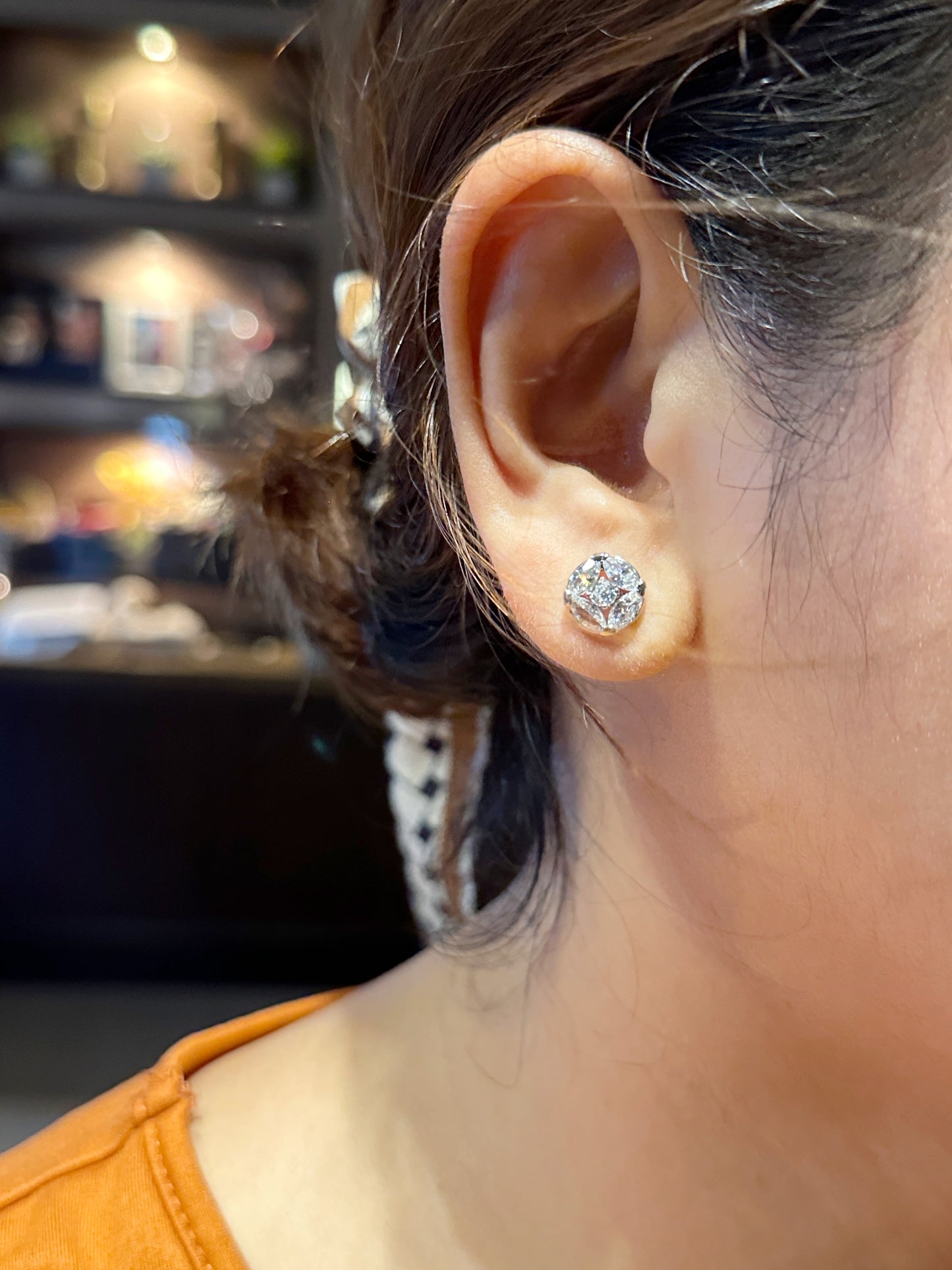 Classic Marquise Cut Illusion Stud Earrings