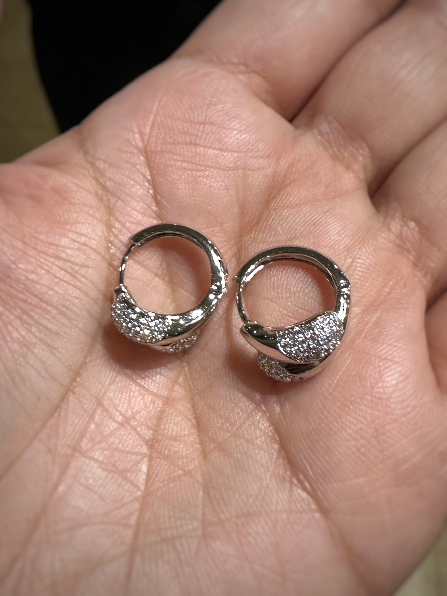 The Serpentina Pavé Huggies