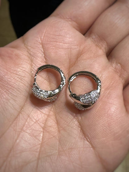 The Serpentina Pavé Huggies