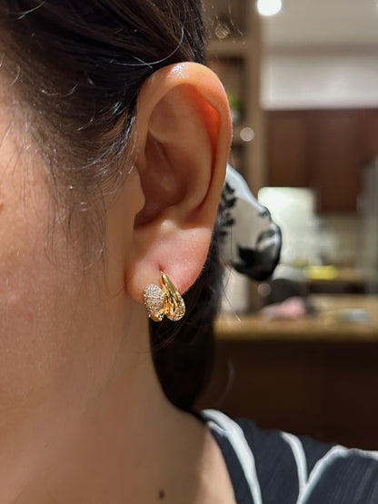 The Serpentina Pavé Huggies