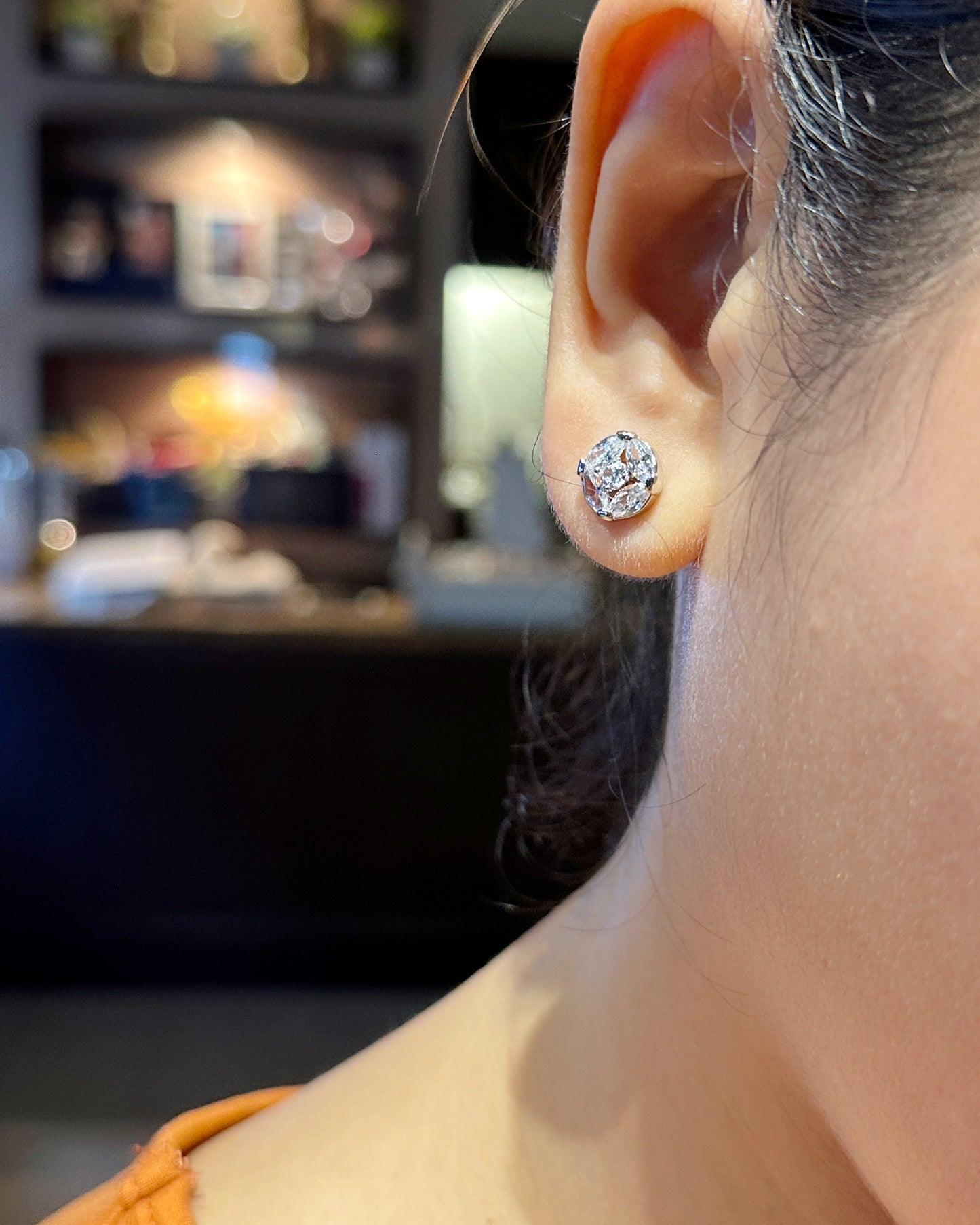 Classic Marquise Cut Illusion Stud Earrings