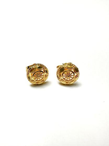 Filigree Dome Stud Earrings