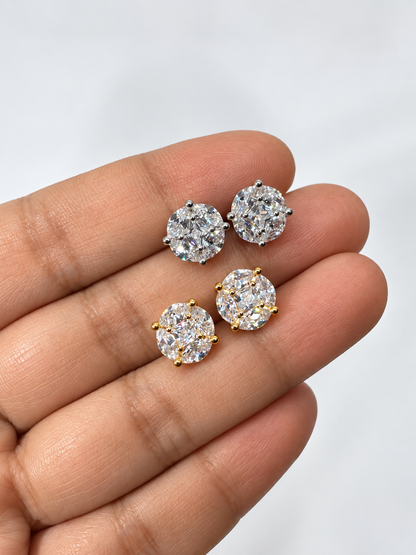 Classic Marquise Illusion Stud Earrings | Premium Zirconia
