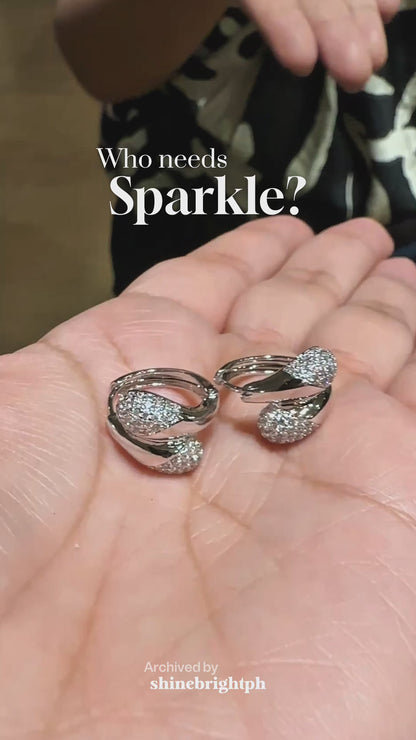 The Serpentina Pavé Huggies