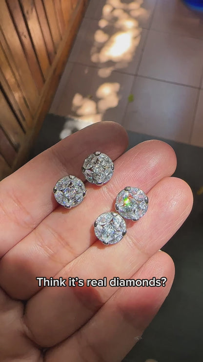 Classic Marquise Illusion Stud Earrings | 9mm | Premium Zirconia