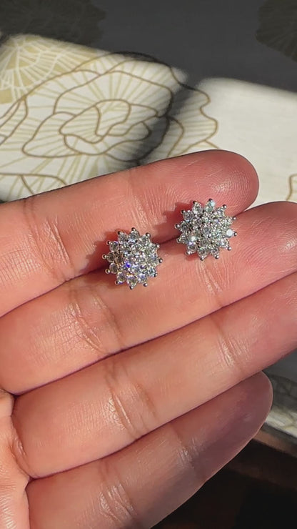 Rosy CZ Stud Earrings in 10mm
