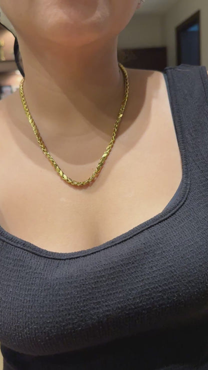 Marquise Link Chain Necklace – 18K Gold Dipped Stainless Steel