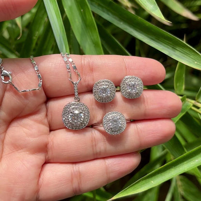 Double Halo Cushion Cut Set