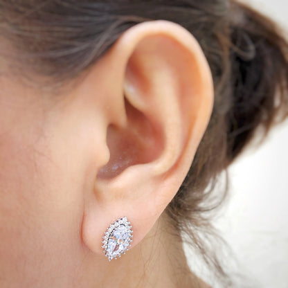 Marquise CZ Stud Earrings