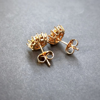 Rosy CZ Stud Earrings in 10mm