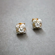 Load image into Gallery viewer, Four Leaf in Two-Tone Stud Earrings
