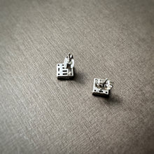 Load image into Gallery viewer, Square Illusion Baguette Cut Stud Earrings
