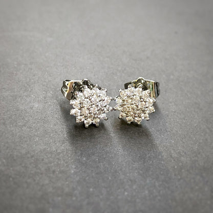 Rosy CZ Stud Earrings in 8mm