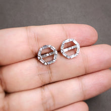 Load image into Gallery viewer, Open Wheel Baguette Cut Earrings
