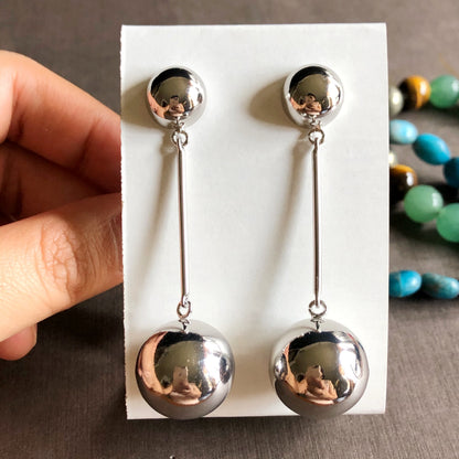 Solid Sphere Drop Earrings