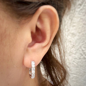 Studded Square Hoop