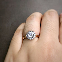 Load image into Gallery viewer, Floral Halo Ring in Two Tone
