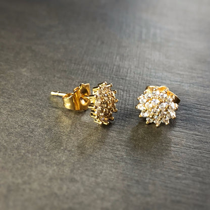 Rosy CZ Stud Earrings in 8mm