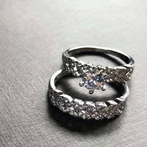 Braided Double Band Tiffany Style Ring