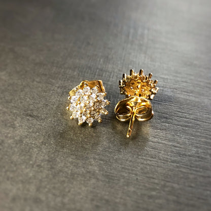 Rosy CZ Stud Earrings in 8mm