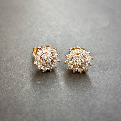 Rosy CZ Stud Earrings in 10mm