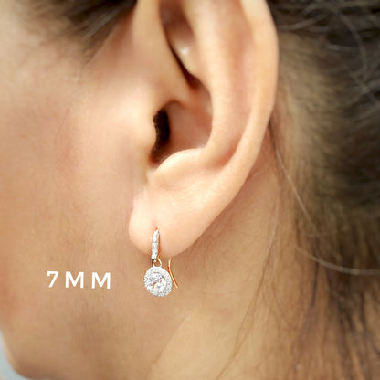 Classic Round Cut Drop Earrings