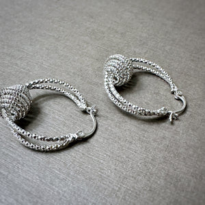 Sparkly Spiral Hoop Earrings