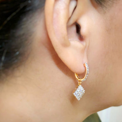 Royal Drop Earrings in Two-Tone
