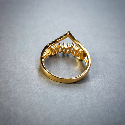 The Crown Ring in Gold Tone
